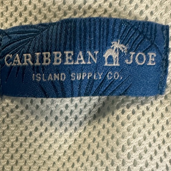 Caribbean Joe Mens Button Down Shirt 2XL Blue Short Sleeve Pocket Fishing Vented - Picture 4 of 10